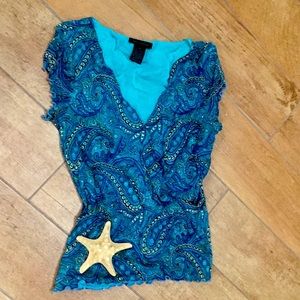 The Limited Med Size Blouse Short Sleeve